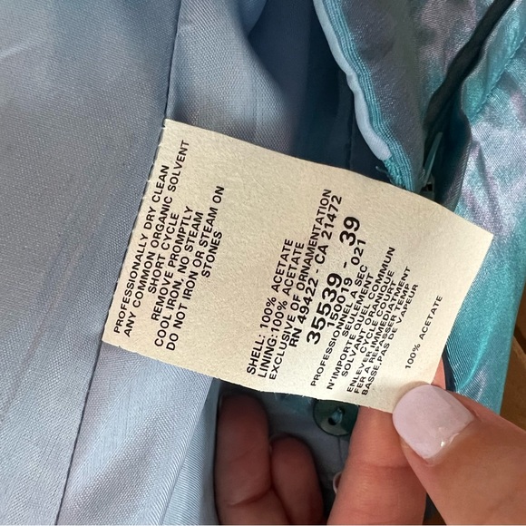 Vintage Jessica McClintock for Gunne Sax Prom Dress Size 9 Made in USA Blue - Picture 8 of 8